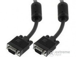 Wiretek VGA apa/apa összekötő kábel, 3m (árnyékolt)
