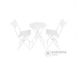Garden Furniture Homzone Kerti Garnitúra, fehér kör alakú asztal