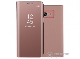 GIGAPACK Smart View Cover álló bőr tok Samsung Galaxy A5 (2017) SM-A520F készülékhez, rozéarany