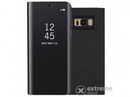 GIGAPACK Smart View Cover álló bőr tok Samsung Galaxy S8 (SM-G950) készülékhez, fekete