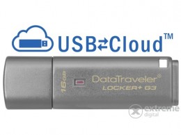 Kingston DataTraveler Locker+ G3 16GB USB 3.0 fémházas pendrive, ezüst (DTLPG3/16GB)