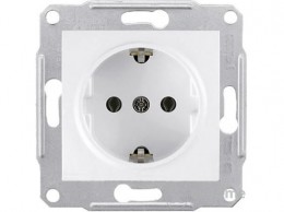 SCHNEIDER Schnedier Electric Sedna süllyesztett földelt dugalj, fehér (SDN3000521)