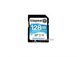 Kingston Canvas Go 128GB SDXC memóriakártya, Class 10, UHS-I, U3, V30 (SDG/128GB)