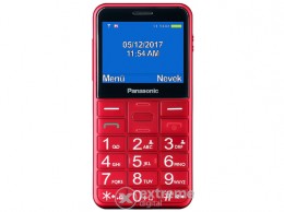 Panasonic KX-TU150 kártyafüggetlen mobiltelefon idősek számára, Red