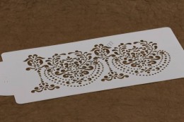 Hosszúkás matyó mintás tortastencil
