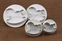 4 részes hintaló rugós fondant kiszúró