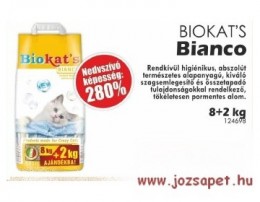 Biokat&#039;s Biokat&#039;s Bianco Macskaalom 10kg--280%-os nedvességmegkötő képesség!