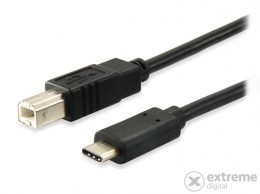 EQUIP USB-C/USB-B 2.0 apa/apa kábel, 1m (12888207)