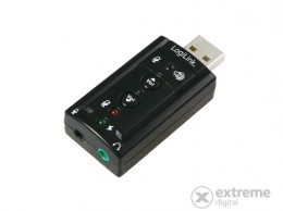 Logilink USB 2.0 virtuális audió adapter, 7.1 csatornás