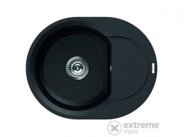 ELLECI Easy Round 600 G40 Full Black gránit mosogatótálca