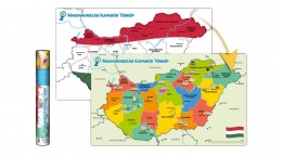 Magyarország kaparós térkép A1 nagy méret