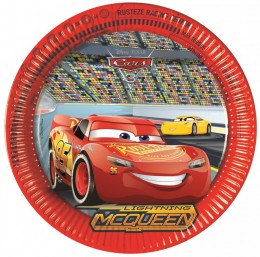 Verdák Disney papírtányér cars3 8 db-os 23cm