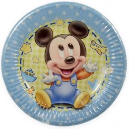 Mickey Disney baby papírtányér 8 db-os 19,5cm