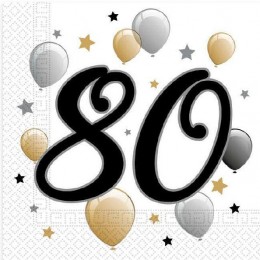 Happy Birthday 80 szalvéta 20 db-os