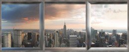 Consalnet New York ablakból vlies poszter, fotótapéta 447VEEXXXL /832x254 cm/