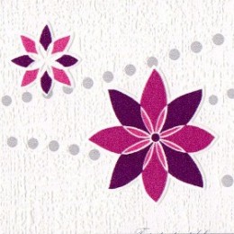 Lila-pink virág mintás bordűr