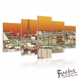 ArtGeist sp. z o o. Kép - Parisian sky in orange colour