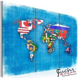 ArtGeist sp. z o o. Kép - Flags of the World - triptych