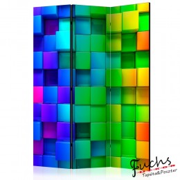 ArtGeist sp. z o o. Paraván - Colourful Cubes [Room Dividers]