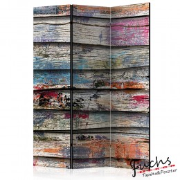 ArtGeist sp. z o o. Paraván - Colourful Wood [Room Dividers]
