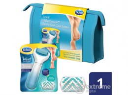 SCHOLL Velvet Smooth elektromos talpreszelő tengeri ásványokkal és exfoliálóval Nyári Kozmetikai Csomagban