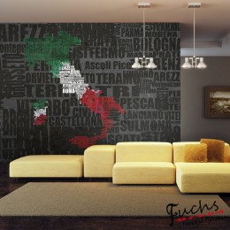 ArtGeist sp. z o o. Fotótapéta - Text map of Italy