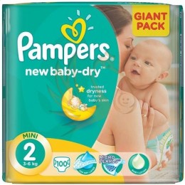 PAMPERS Active Baby -Dry pelenka mini 100-db-os 2