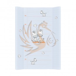 ceba pelenkázó lap merev 2 oldalú 50*70 Zebra kék