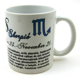 Horoszkóp bögre-Skorpió
