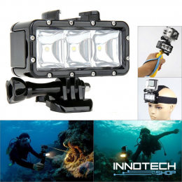 SJCAM / GoPro 30 méterig vízálló nagy fényerejű akció kamera búvár LED lámpa SJ/GP-LED SJ GP-LED
