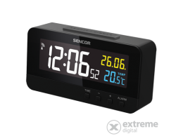 SENCOR SDC 4800 B Digitális ébresztőóra hőmérővel, fekete