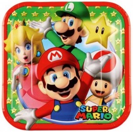 Super Mario papírtányér 8 db-os 18cm