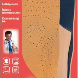 Harántemelős bőr lúdtalpbetét az ízületek tehermentesítésére