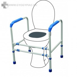 Biztonsági keret wc-hez, állítható magasságú wc kapaszkodó 4 lábbal