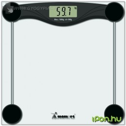 Momert elektronikus üveg személymérleg 180 kg-ig
