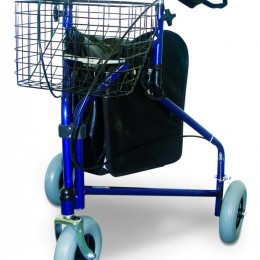 B-4259 Háromkerekű fékezhető rollátor, magassága is állítható 3 kerekű rollátor
