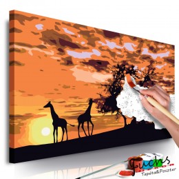 ArtGeist sp. z o o. Kifestő - Savannah (Giraffes &amp; Elephants)