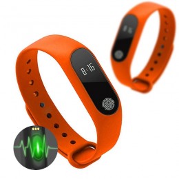 Smart Watch M2 aktivitásmérő sport okoskarkötő narancs
