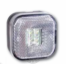 TruckerShop Helyzetjelző lámpa 12/24V (kocka) ledes, fehér