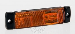 TruckerShop Helyzetjelző lámpa 12/24V (téglalap) szélén ledes, sárga