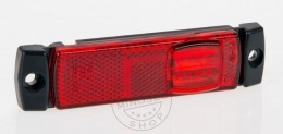 TruckerShop Helyzetjelző lámpa 12/24V (téglalap) szélén ledes, piros