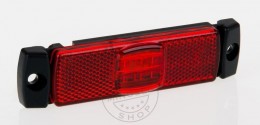 TruckerShop Helyzetjelző lámpa 12/24V (téglalap) középen ledes, piros