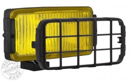TruckerShop Ködfényszóró PÁR (téglalap) 180x86 mm sárga üveg, fekete ház+rács