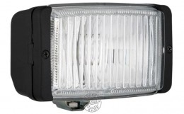 TruckerShop Ködfényszóró PÁR (téglalap) 138x78 mm fehér üveg, fekete ház+védő