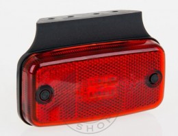 TruckerShop Helyzetjelző lámpa 12/24V (nagy téglalap) ledes, piros+tartó