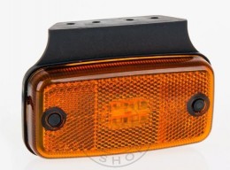 TruckerShop Helyzetjelző lámpa 12/24V (nagy téglalap) ledes, sárga+tartó