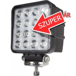 TruckerShop Munkalámpa 16 LED-es (110x110mm) terítő fény