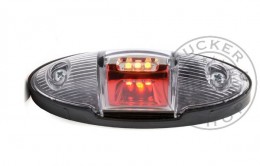 TruckerShop Szélességjelző lámpa 12/24V (ovál) LED piros-fehér-sárga