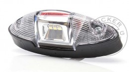 TruckerShop Szélességjelző lámpa 12/24V (ovál) LED piros-fehér
