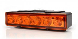 TruckerShop Beépíthető sárga vilogó 6 POWER LED 12/24V műanyag